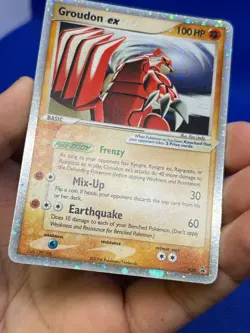2006 Pokemon EX Collector’s Tins Groudon ex 038 Black Star Promo LP - Image 4
