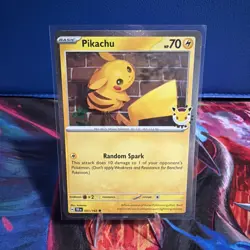 Pokemon Pikachu 2026 Pokemon Day Holo 30th Anniversary Stamped Promo 051/162 - Image 1