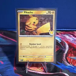 Pokemon Pikachu 2026 Pokemon Day Holo 30th Anniversary Stamped Promo 051/162 - Image 1