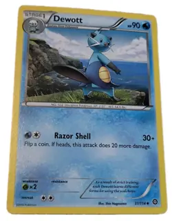 Dewott 31/114 Uncommon Pokemon Trading Card TCG (G0 - Image 1