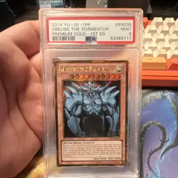 Konami Yu-Gi-Oh! Obelisk the Tormentor Premium Gold 1st edition PSA 9 - Image 1