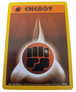 Fighting Energy 97/102 Pokemon Trading Card Vintage 1999 - Image 1