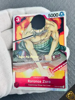 Roronoa Zoro St01 013 SR Super Pre-Release foil One Piece Possibile psa 10 ENG - Image 4