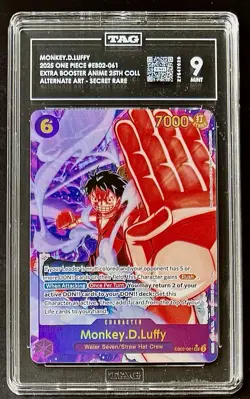 TAG 9 One Piece EB02-061 SEC* - Monkey.D.Luffy - Alt Art - EN - 25th Collection - Image 1