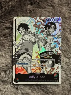 One Piece Card Game CCG TCG ST30-001 Luffy & Ace Alt Alternate Art English Fresh - Image 1