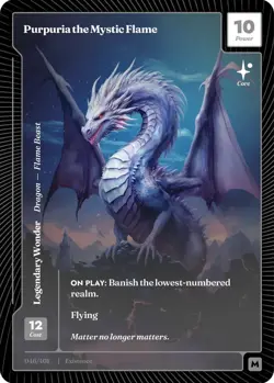 Purpuria the Mystic Flame #46 Mythic Classic Foil Existence Wonders of the First - Image 1