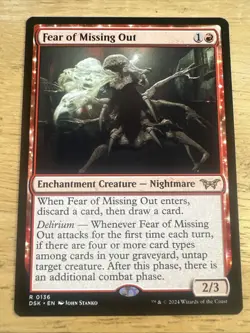 MTG Fear of Missing Out Duskmourn: House of Horror Regular NM Non-Foil - Image 1