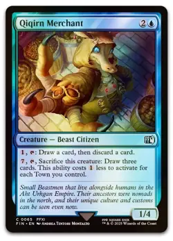 Qiqirn Merchant #65 Final Fantasy FIN Magic MTG Beast Citizen Foil - Image 1