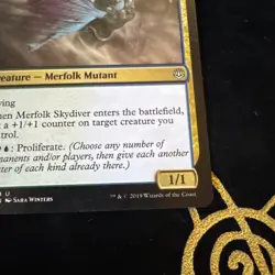 MTG Magic the Gathering Merfolk Skydiver (205/330) War of the Spark LP - Image 3