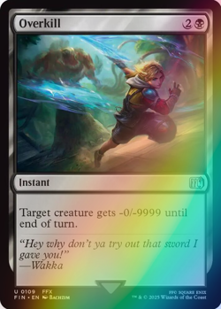MTG - Overkill - Foil - FIN 0109 - Final Fantasy - Magic the Gathering - Image 1