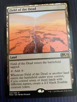 MTG Magic the Gathering Field of the Dead Core Set 2020 M20 Rare Land NM - Image 1