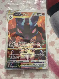Pokemon TCG Lucario VSTAR SWSH291 Crown Zenith ETB Promo Card, Sealed - Image 1