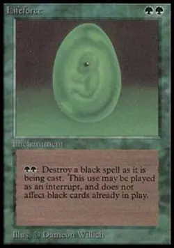 Lifeforce - Medium Play MTG Beta - Image 1