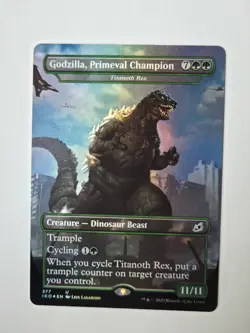 Godzilla, Primeval Champion 377 Ikoria Uncommon Green Alt Art Regular Eng 11/11 - Image 1