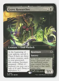 Grave Researcher (Extended Art) 325 Secrets of Strixhaven MTG NM - Image 1