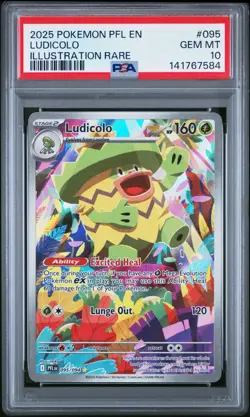 2025 Pokemon PFL Ludicolo PSA Gem Mint 10 Illustration Rare #095 - Image 1