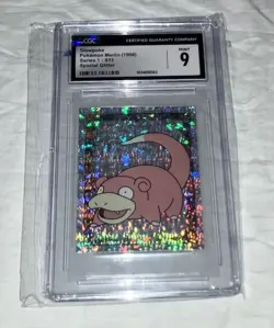 CGC 9 Slowpoke S13 Merlin Sticker Series 1 Topps Holo Vintage Pokemon - Image 1
