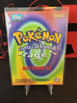 1999 Pokemon Topps The First Movie Evolution Squirtle #E7 of 12 - Image 4