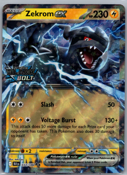 Zekrom ex Holo Double Rare SV: Black Bolt 034/086 NM - Pokemon TCG! - Image 1