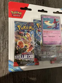 Pokemon TCG: Stellar Crown 3 Pack Blister - Latias Cosmos Holo - Factory Sealed - Image 3