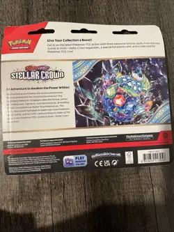 Pokemon TCG: Stellar Crown 3 Pack Blister - Latias Cosmos Holo - Factory Sealed - Image 5
