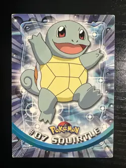 1999 Topps Pokemon Squirtle #07 TV Animation Blue Logo Series 1 Non Holo - NM/LP - Image 1
