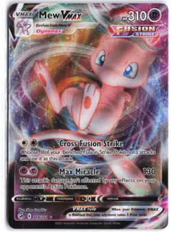 Mew VMAX 114/264 Holo VMAX Rare Fusion Strike Pokemon NM - Image 1
