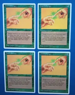 Magic the Gathering MTG Fourth (4th) Edition INSTILL ENERGY X 4 LP/EX U 1995! - Image 1