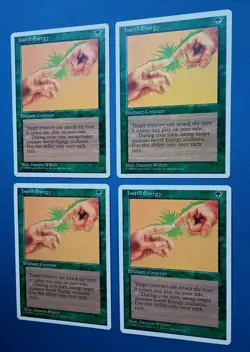 Magic the Gathering MTG Fourth (4th) Edition INSTILL ENERGY X 4 LP/EX U 1995! - Image 2