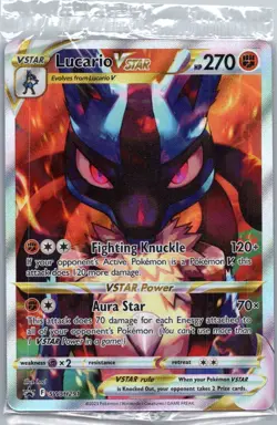 Pokemon TCG Lucario VSTAR SWSH291/307 SWSH Black Star Promos Factory Sealed - Image 1