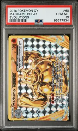2016 Pokemon XY Evolutions Machamp Break #60 PSA 10 - Image 1