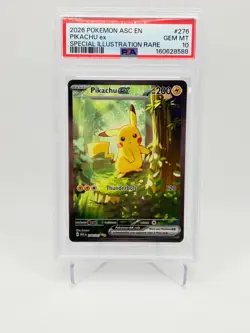 2026 POKEMON ASC EN-ASCENDED HEROES SPECIAL ILLUSTRATION RARE PIKACHU EX PSA 10 - Image 1