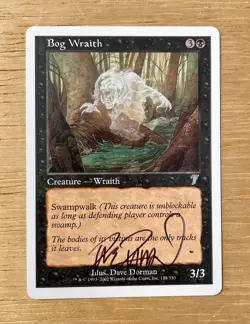 VTG MTG Bog Wraith Creature Wraith 123/350 Dave Dorman 2001 NM Non-Foil English - Image 1