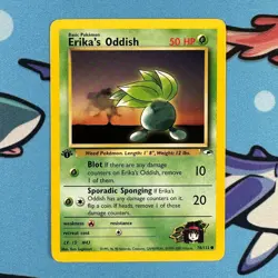 Erika's Oddish 78/132 Pokemon Gym Heroes 1st Edition LP + - Image 2