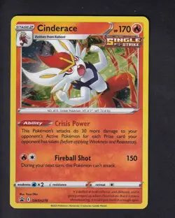 Cinderace SWSH278 Holo Promo Sword & Shield Promo Pokemon Near Mint - Image 1