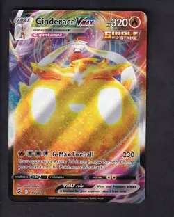 Cinderace VMAX 045/264 Holo VMAX Rare Fusion Strike Pokemon Near Mint - Image 1