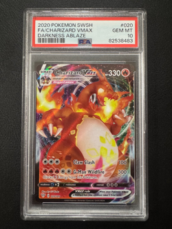 Pokemon TCG: PSA 10 Charizard VMAX 020/189 - 2020 Pokemon SWSH: Darkness Ablaze - Image 1