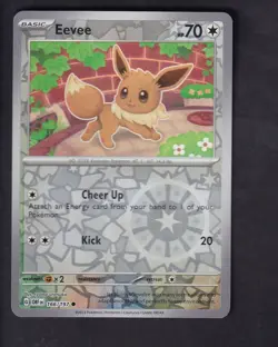 Eevee 166/197 Common Obsidian Flames Pokemon Reverse Holo Near Mint - Image 1