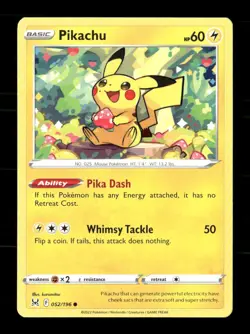 Pikachu 052/196 Lost Origin NM/M Pokemon - Image 1