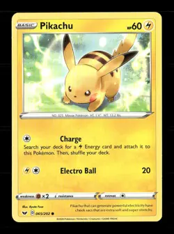 Pikachu 065/202 Sword & Shield NM/M Pokemon - Image 1