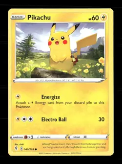 Pikachu 049/203 Evolving Skies NM/M Pokemon - Image 1