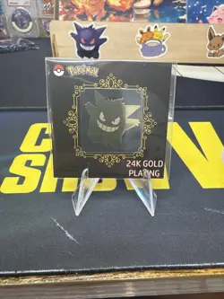 Gengar 24k Gold Plated Sticker - Striking Popping Candy Pokemon Rare - Image 1