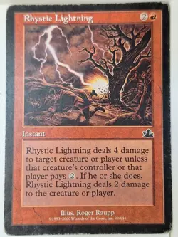 Rhystic Lightning - Prophecy - Magic the Gathering MTG Nice! - Image 1