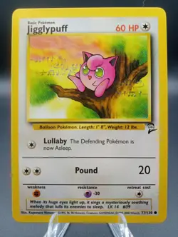 1999 Pokemon Base Set 2 Jigglypuff #77 - Image 1
