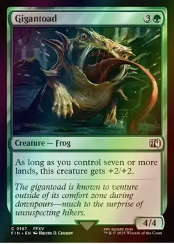 Gigantoad Final Fantasy Mtg Magic Creature Frog Foil - Image 1