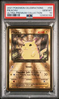 2021 POKEMON CELEBRATIONS ULTRA-PREMIUM COLLECTION #58 PIKACHU PSA 10 - Image 1