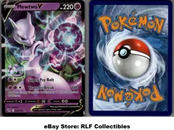2022 Pokemon, Pokemon GO, #030/078 Mewtwo V, Holo Ultra Rare - Image 1