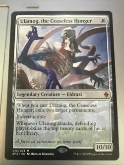 MTG Ulamog, the Ceaseless Hunger Battle for Zendikar Card Regular - Image 1