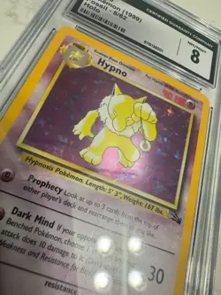 Pokemon TCG GRADED 1999 Hypno 8/62 Fossil NM/M 8 CGC ENG - Image 3