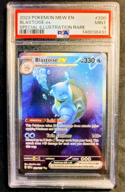 Pokemon PSA Mint 9 2023 Blastoise ex Special Illustration Rare 200/165 SV 151 EN - Image 1
